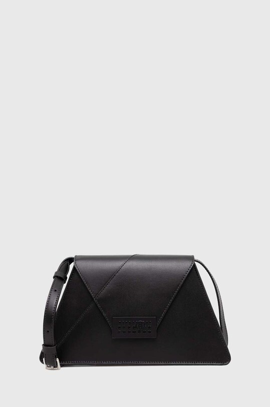 MM6 Maison Margiela leather handbag Shoulder Bag non-detachable strap black SB6ZH0005