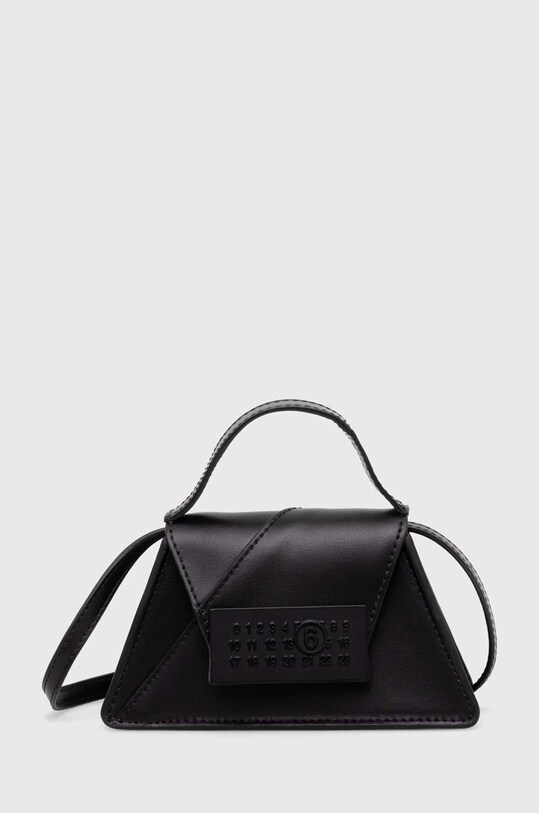 Kožená kabelka MM6 Maison Margiela Mini Bag přírodní kůže černá SB6ZI0009