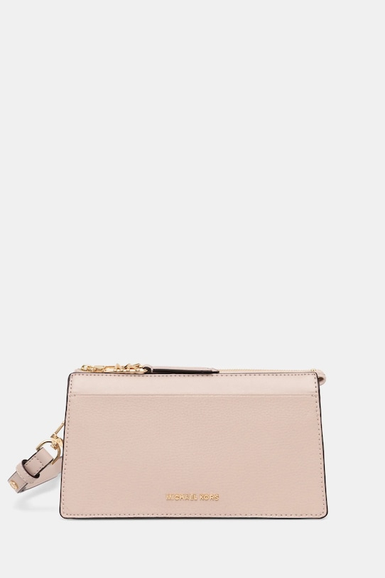 Kožená kabelka MICHAEL Michael Kors usňová koža béžová 32H3G8EC7L