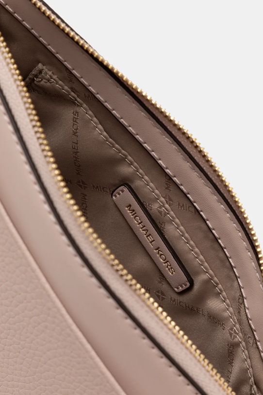 Kožená kabelka MICHAEL Michael Kors 32H3G8EC7L béžová