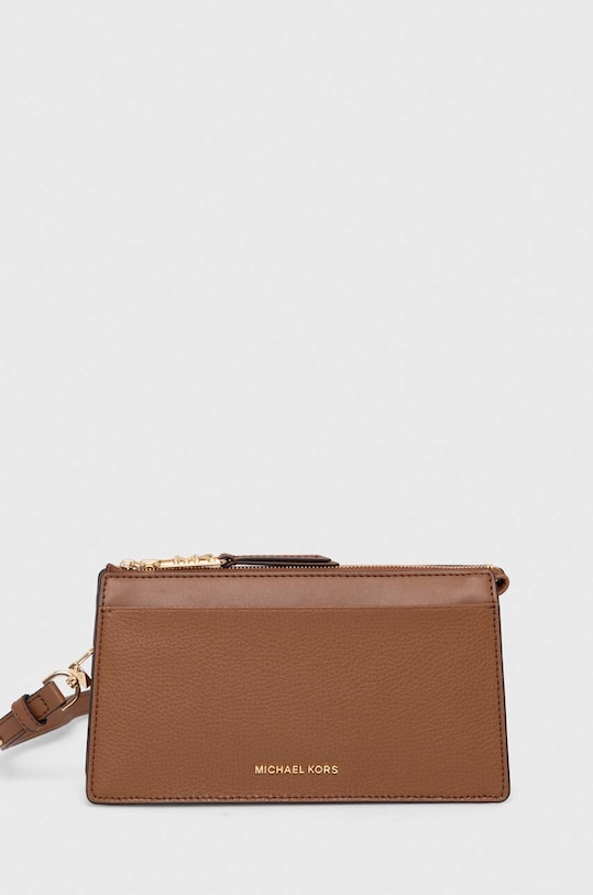 Kožená kabelka MICHAEL Michael Kors hnedá 32H3G8EC7L