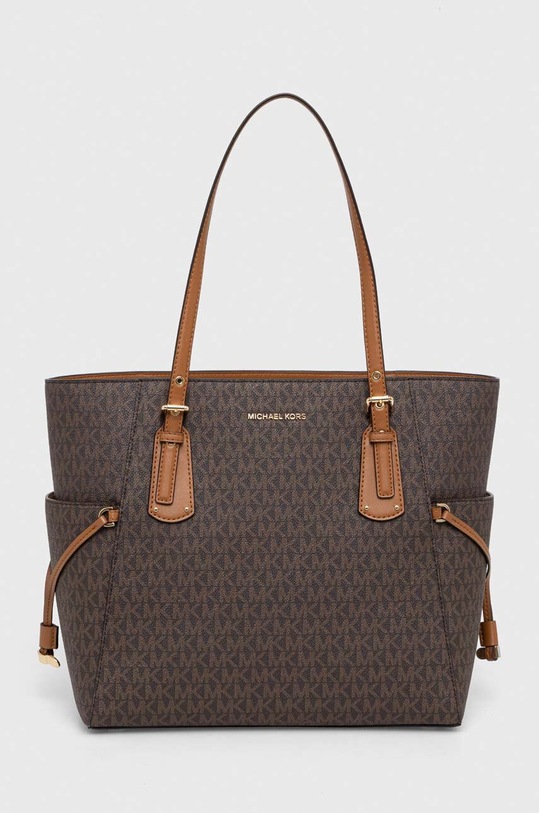 Torba MICHAEL Michael Kors imitacija zrnate kože smeđa 30T8GV6T4B