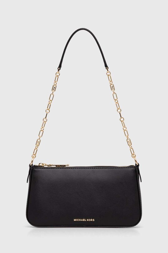 Шкіряна сумочка MICHAEL Michael Kors лицьова шкіра чорний 32H3G8EW6L