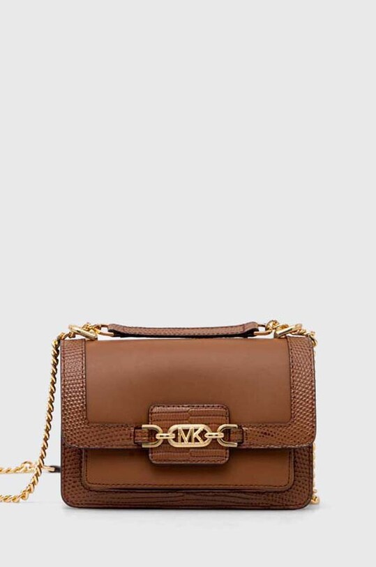 MICHAEL Michael Kors borsa a mano in pelle pelle fiore marrone 32R4G7HC0Y