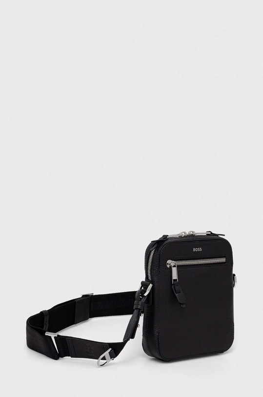 BOSS bőr oldaltáska 50499028 fekete AW23