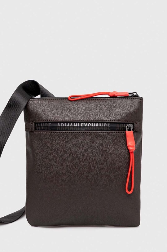 Armani Exchange saszetka nie mieści A4 brązowy 952489.3F876