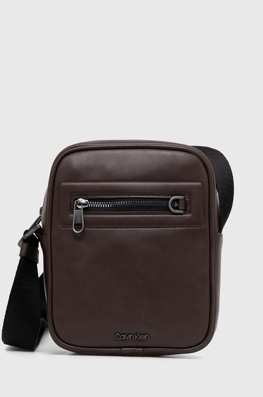 Calvin Klein saszetka nie mieści A4 brązowy K50K511190