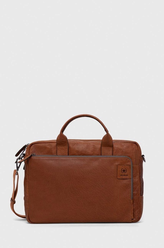 Strellson torba skórzana skóra licowa brązowy 4010002765.703