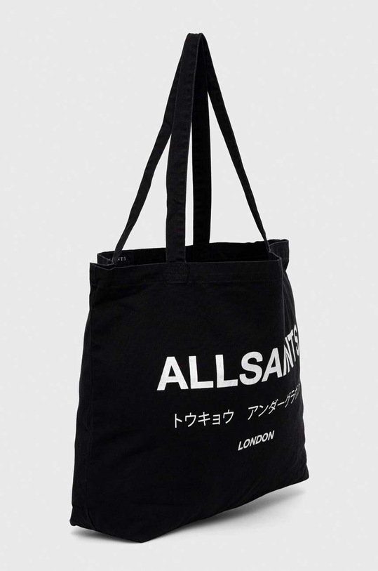Βαμβακερή τσάντα AllSaints UNDERGROUND TOTE MB540X μαύρο AW23