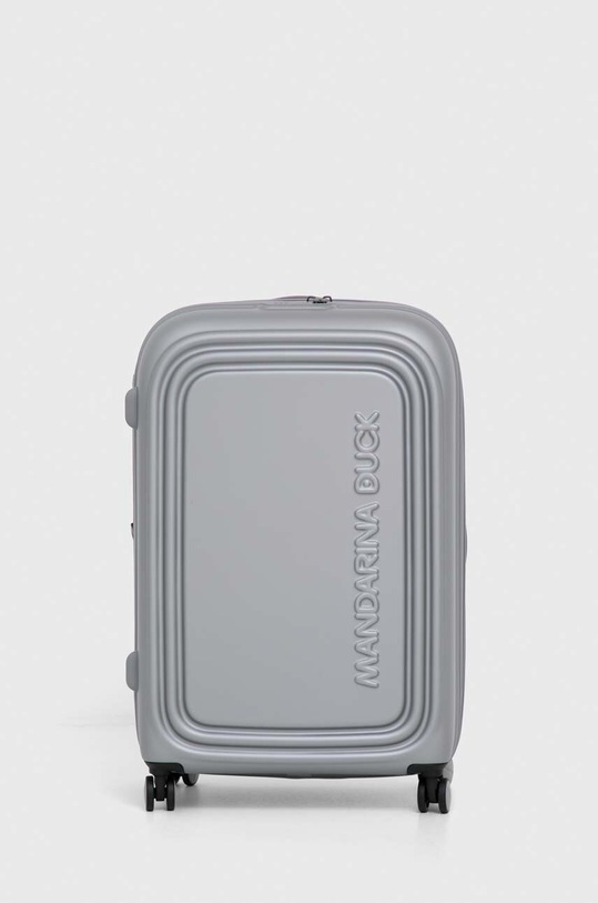 Mandarina Duck walizka LOGODUCK + 75x49x31-34 cm mieści A4 srebrny P10SZV33