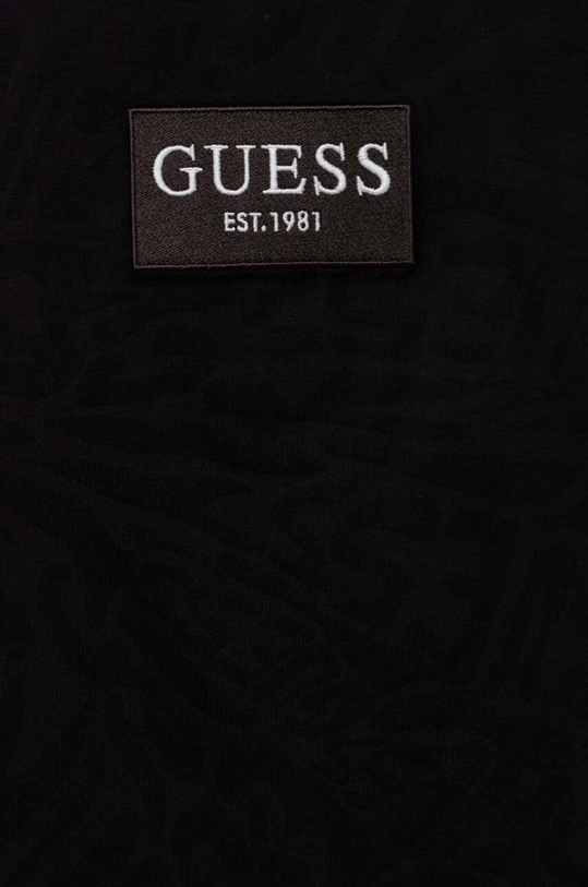 Παιδικό βαμβακερό μπλουζάκι Guess μαύρο L3YI16.K8HM3.9BYX
