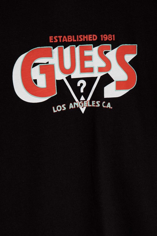 Chłopiec Guess t-shirt bawełniany dziecięcy L3YI20.K8HM4.9BYX czarny