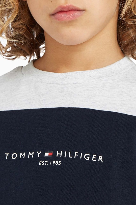 Tommy Hilfiger t-shirt bawełniany dziecięcy KB0KB08374.74.122.9BYX szary