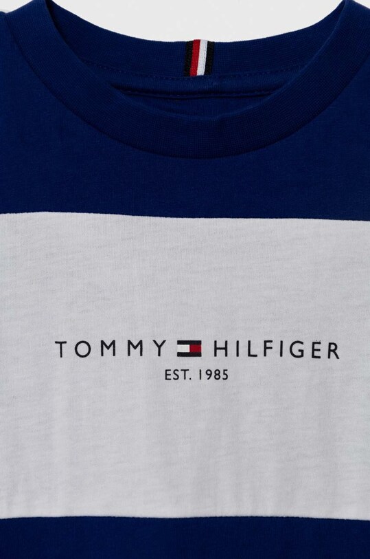 Chłopiec Tommy Hilfiger t-shirt bawełniany dziecięcy KB0KB08374.74.122.9BYX niebieski