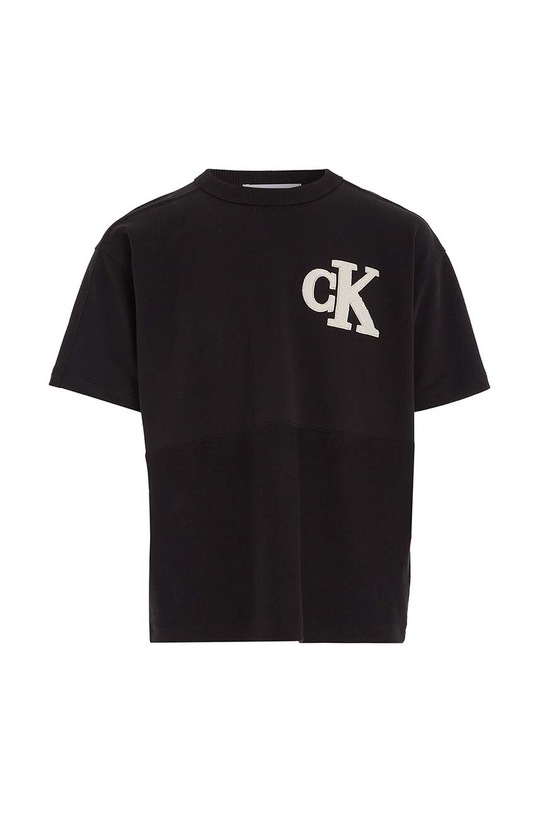 Calvin Klein Jeans t-shirt bawełniany dziecięcy IB0IB01729.9BYX czarny AW23