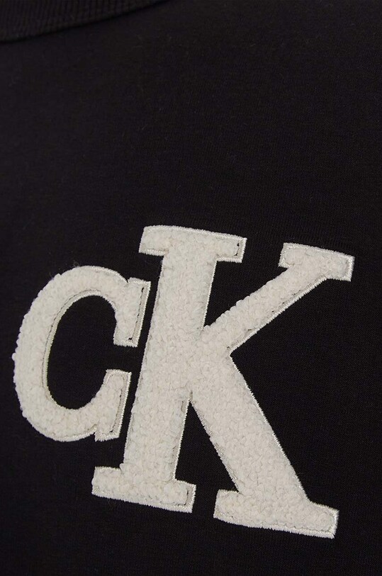 Detské bavlnené tričko Calvin Klein Jeans čierna IB0IB01729.9BYX