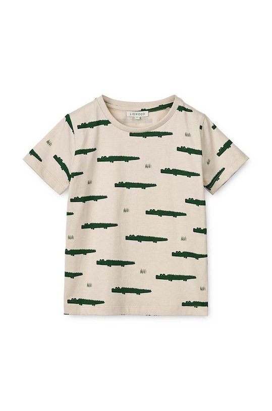 Детская хлопковая футболка Liewood LW15385 бежевый AW23