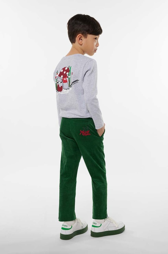 Kenzo Kids longsleeve bawełniany dziecięcy nadruk szary K25886.102.108