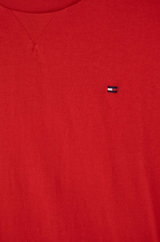 Chłopiec Tommy Hilfiger t-shirt bawełniany dziecięcy KB0KB08575.128.176.9BYX czerwony