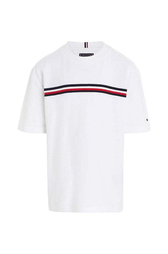 Tommy Hilfiger t-shirt bawełniany dziecięcy KB0KB08580.128.176.9BYX biały AW23