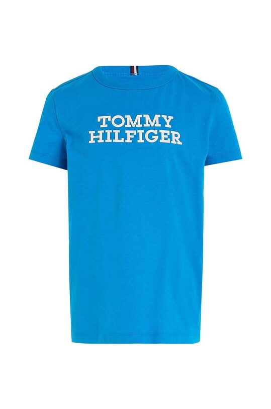 Tommy Hilfiger t-shirt bawełniany dziecięcy KB0KB08555.128.176.9BYX niebieski AW23