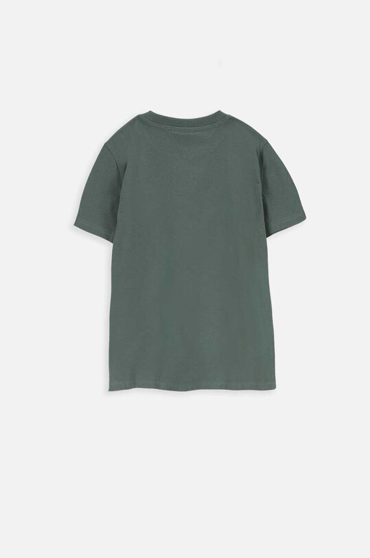 Coccodrillo t-shirt bawełniany dziecięcy ZC3143201VBB zielony AW23