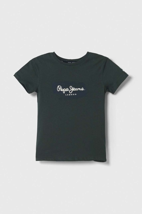 Pepe Jeans t-shirt bawełniany dziecięcy nadruk zielony PB503731