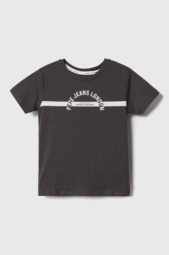 Pepe Jeans tricou de bumbac pentru copii print gri PB503734