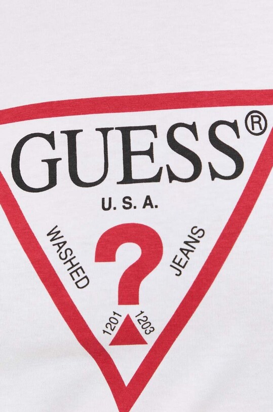 Guess tricou din bumbac W1YI1B.I3Z14 alb