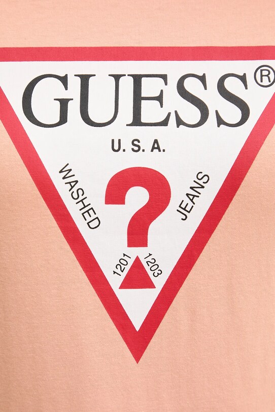 Guess tricou din bumbac portocaliu W1YI1B.I3Z14