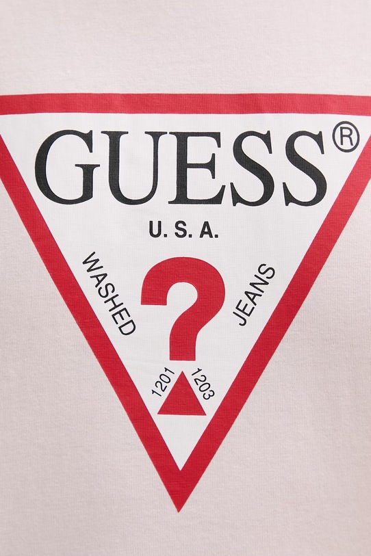 Guess t-shirt bawełniany W1YI1B.I3Z14 różowy
