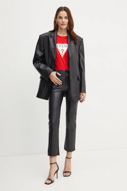 Бавовняна футболка Guess W1YI1B.I3Z14 червоний AW25