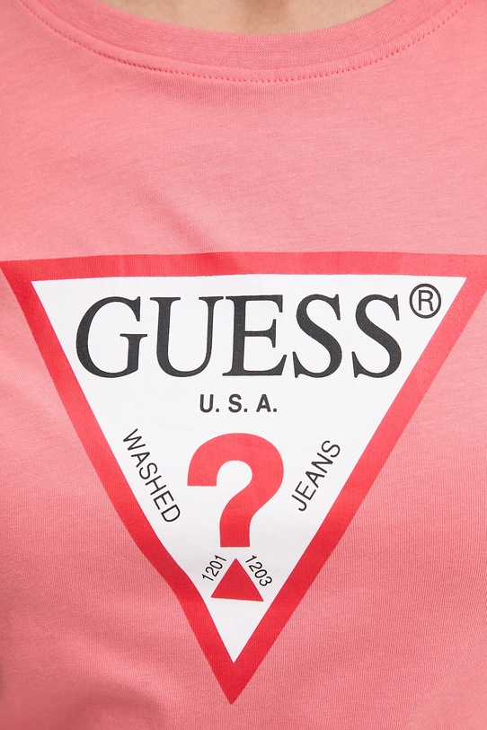 Guess tricou din bumbac roz W1YI1B.I3Z14