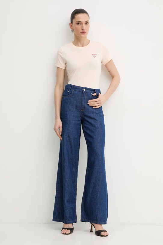 Guess t-shirt W2YI44.J1314 pomarańczowy SS26