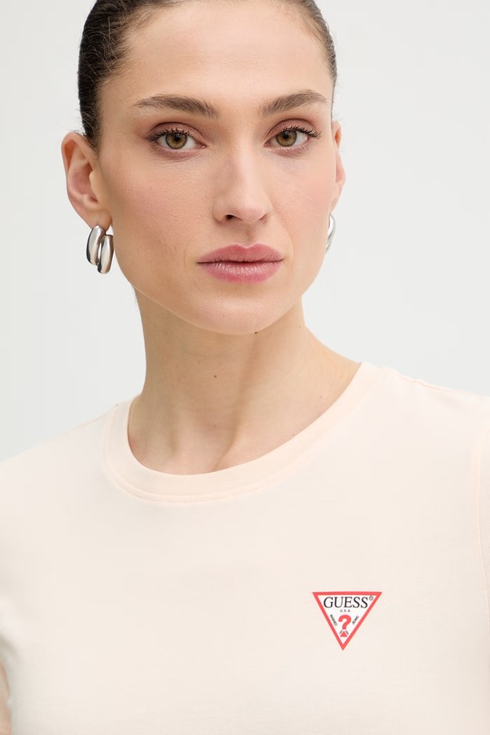 Guess t-shirt pomarańczowy W2YI44.J1314