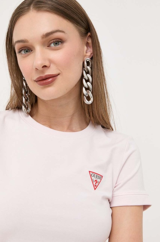 Odzież Guess t-shirt W2YI44.J1314 różowy