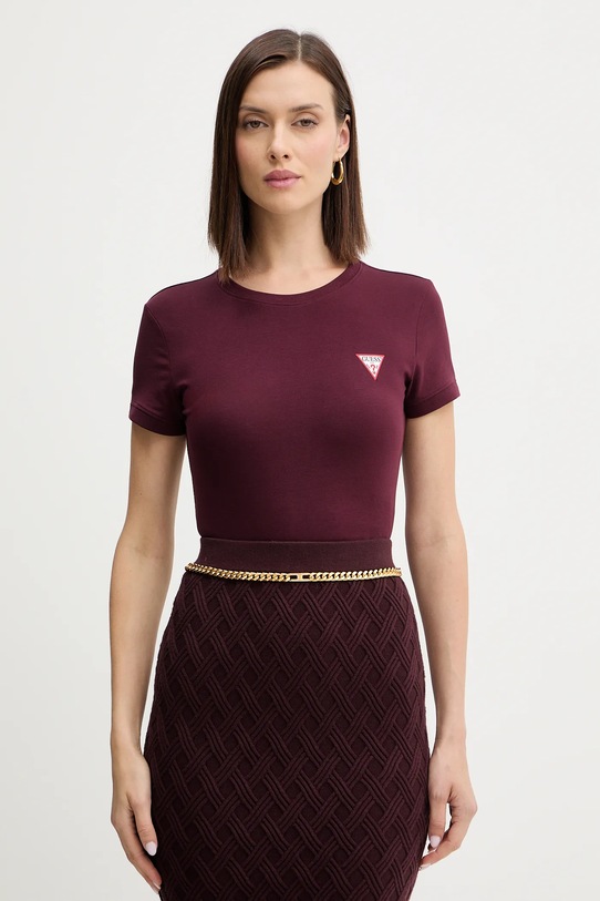 Футболка Guess regular бордо W2YI44.J1314