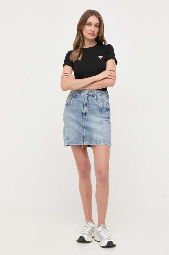 Guess tricou W2YI44.J1314 negru NC24