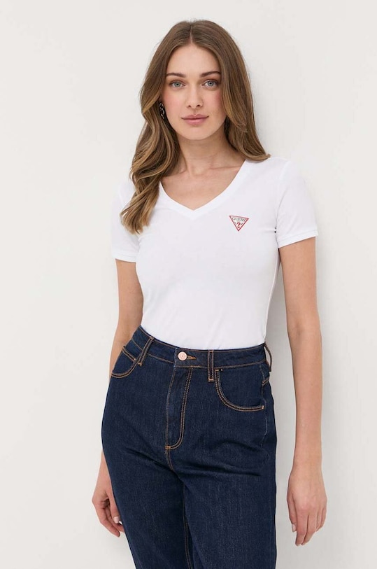 Футболка Guess slim белый W2YI45.J1314