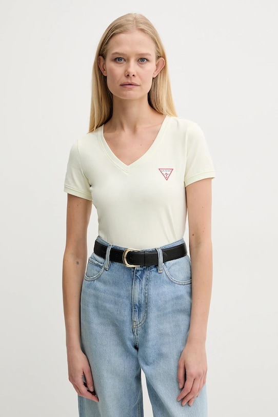 Guess tricou galben W2YI45.J1314