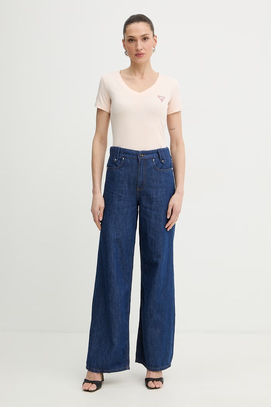 Guess t-shirt W2YI45.J1314 pomarańczowy SS26