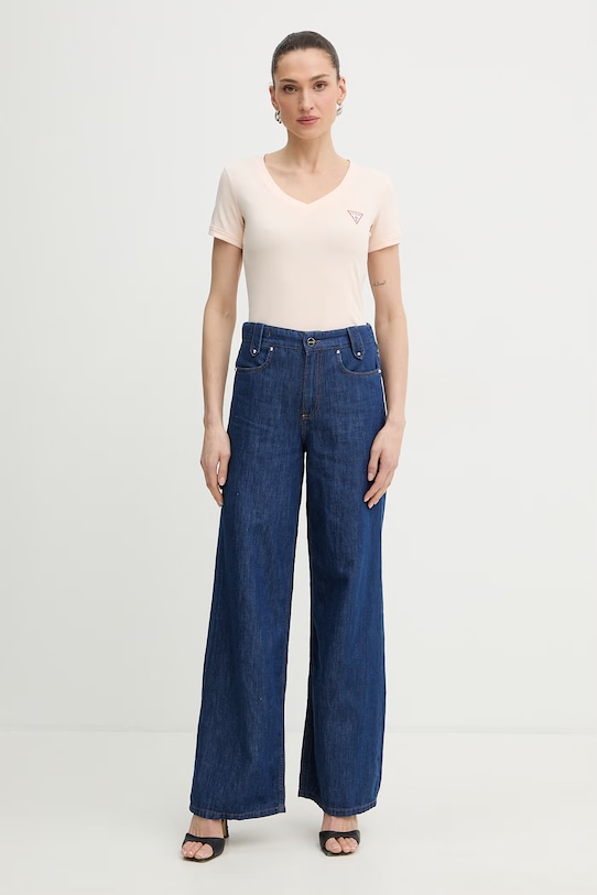 Guess t-shirt W2YI45.J1314 pomarańczowy SS26