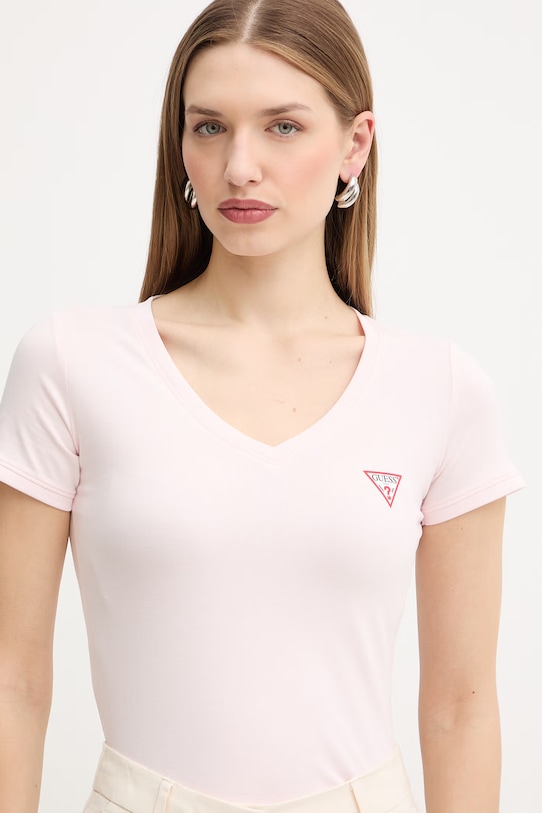 Guess t-shirt różowy W2YI45.J1314