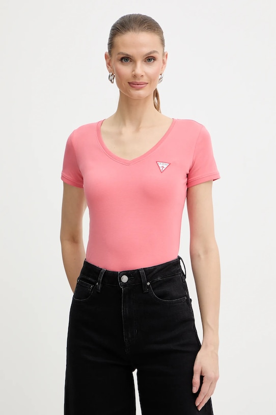 Guess tricou uni roz W2YI45.J1314