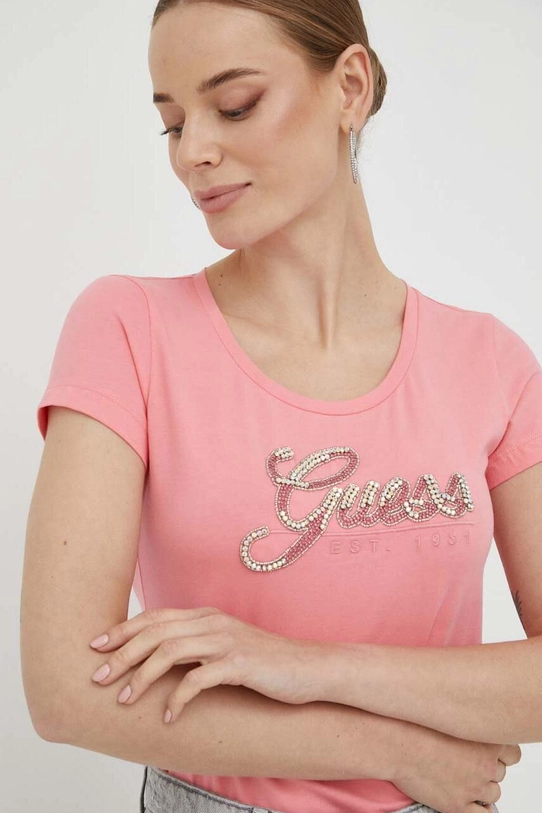 Guess t-shirt fioletowy W3YI36.J1314