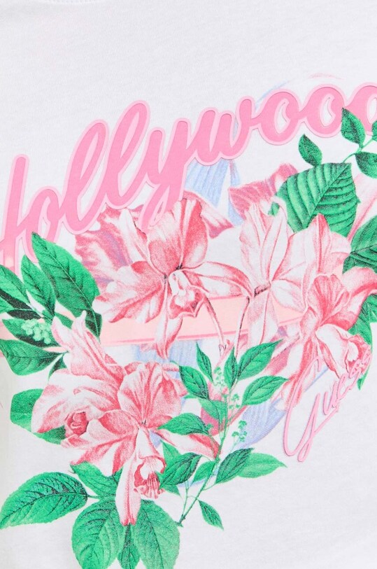 Guess t-shirt bawełniany W3YI58.I3Z14 biały