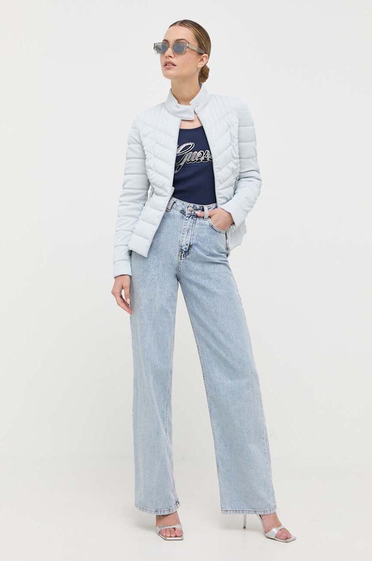 Guess top bawełniany W3YP10.K1814 granatowy AW23