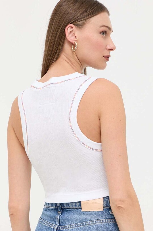 Ρούχα Βαμβακερό Top Guess W3YP45.K1811 λευκό