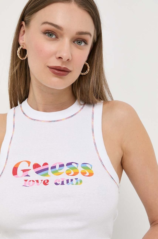 Guess pamut top fehér W3YP45.K1811