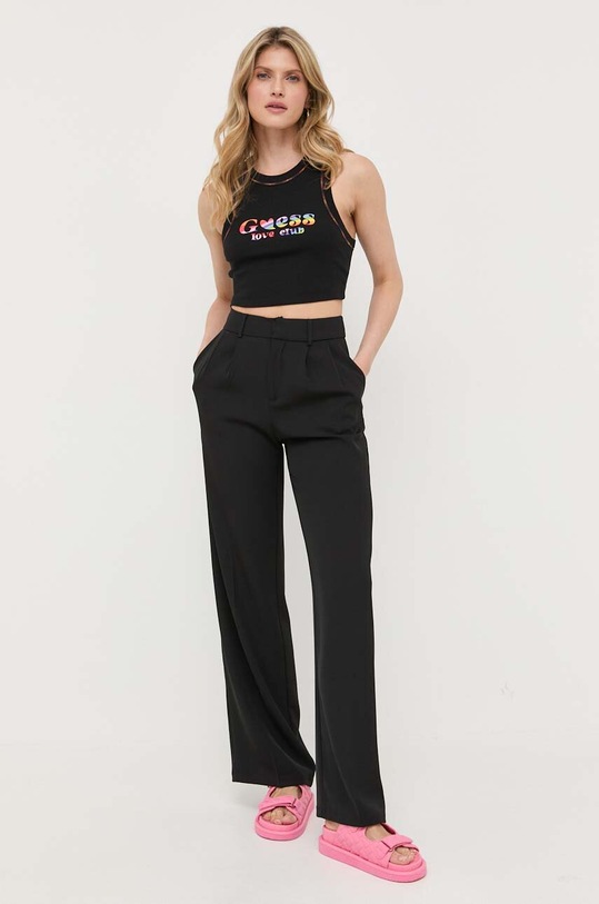 Guess top bawełniany W3YP45.K1811 czarny AW23